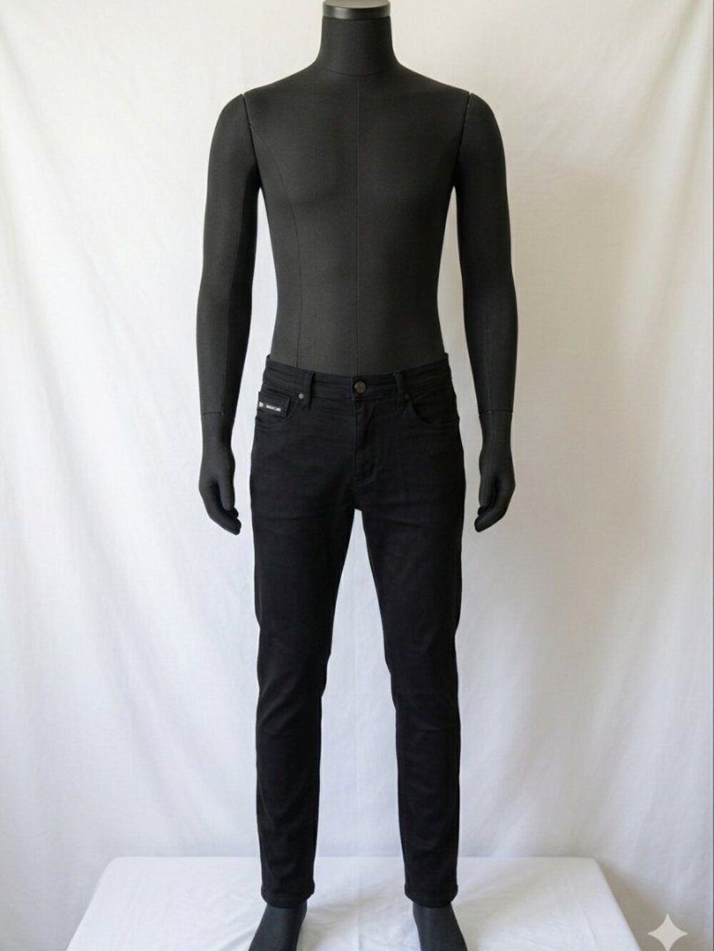 Benjamin Black Jeans Mens 34x32 Blue Cotton Denim Straight Leg Stretch Slim Fit